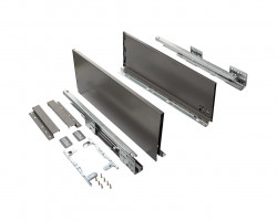 Комплект ящика Firmax Smartline, длина 500 мм, высота 199 мм, Push-to-Open, антрацит, FRM0750.043/199P